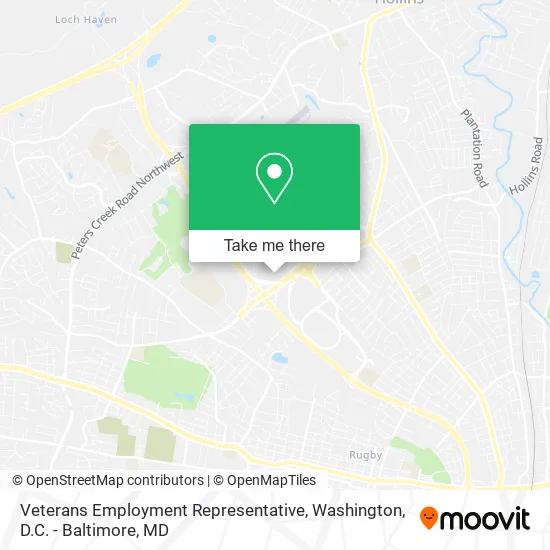Veterans Employment Representative map