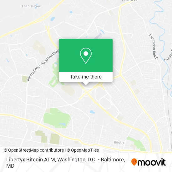 Mapa de Libertyx Bitcoin ATM