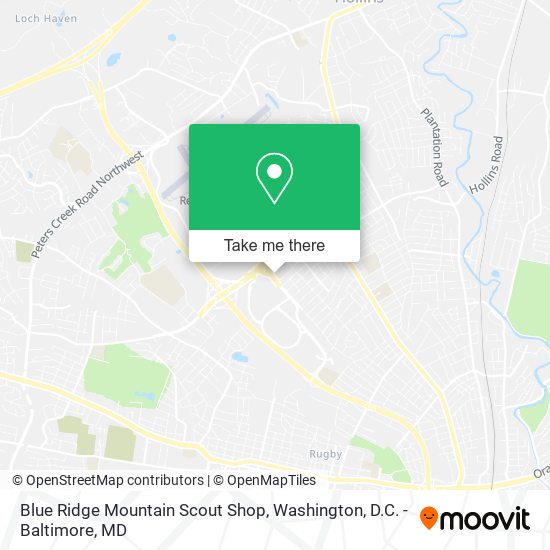 Mapa de Blue Ridge Mountain Scout Shop
