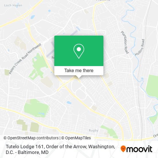 Tutelo Lodge 161, Order of the Arrow map