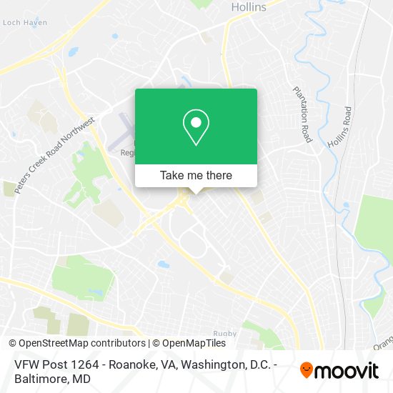 VFW Post 1264 - Roanoke, VA map