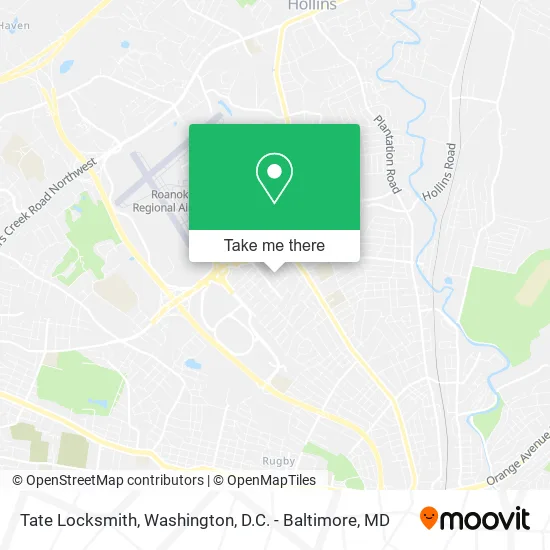 Mapa de Tate Locksmith