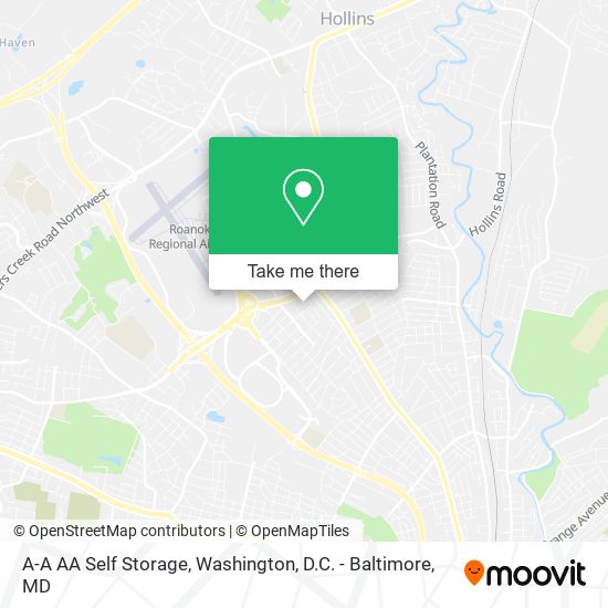 Mapa de A-A AA Self Storage