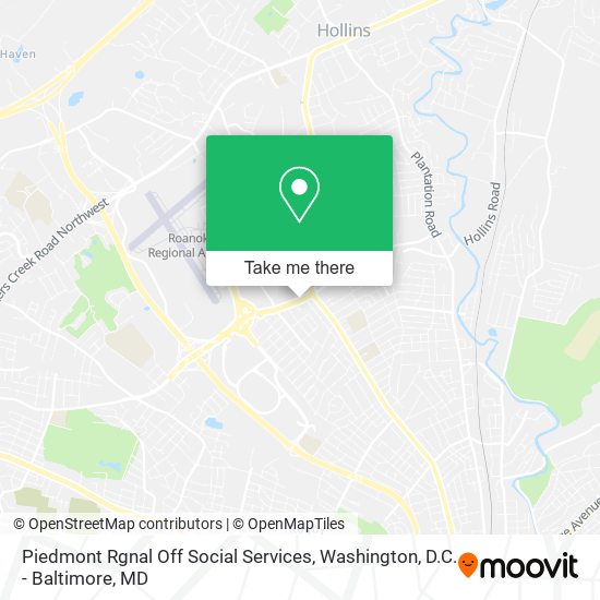 Mapa de Piedmont Rgnal Off Social Services