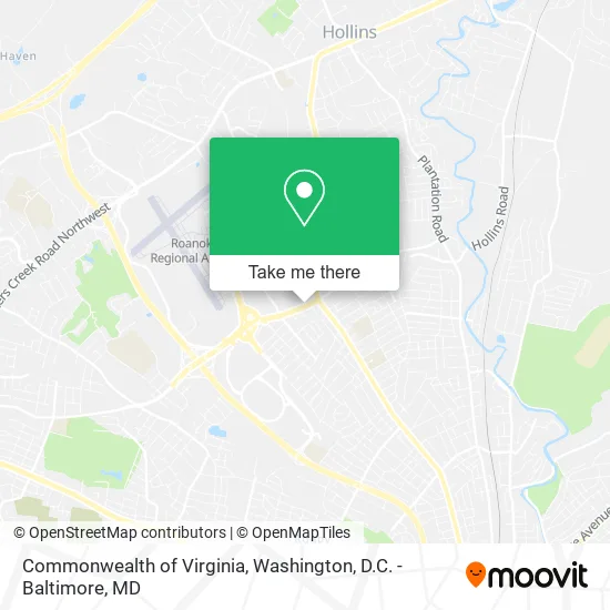 Commonwealth of Virginia map