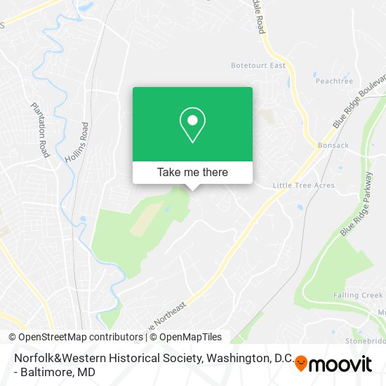 Mapa de Norfolk&Western Historical Society