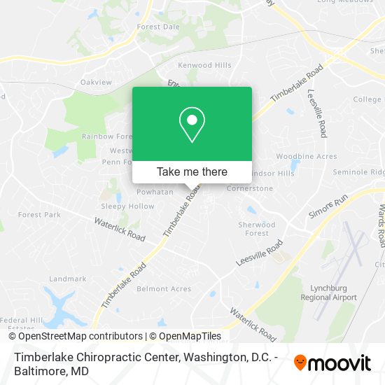 Timberlake Chiropractic Center map