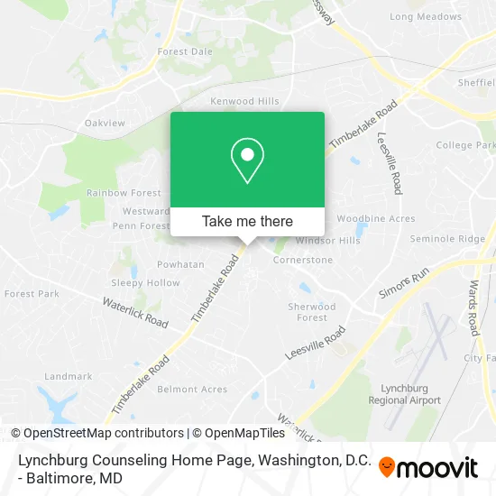 Mapa de Lynchburg Counseling Home Page