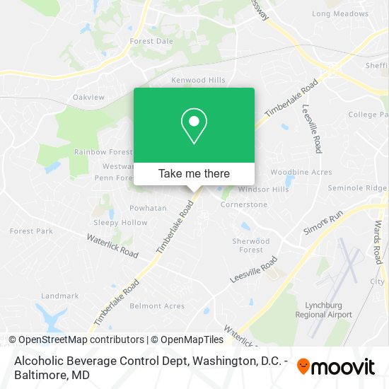 Alcoholic Beverage Control Dept map