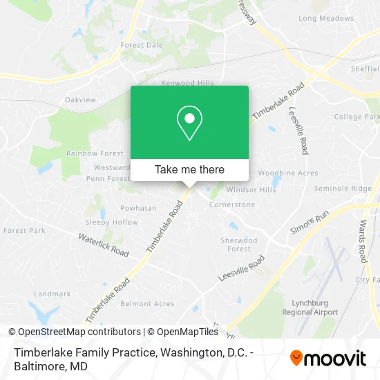 Mapa de Timberlake Family Practice