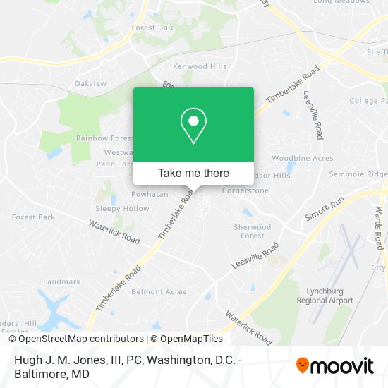 Hugh J. M. Jones, III, PC map