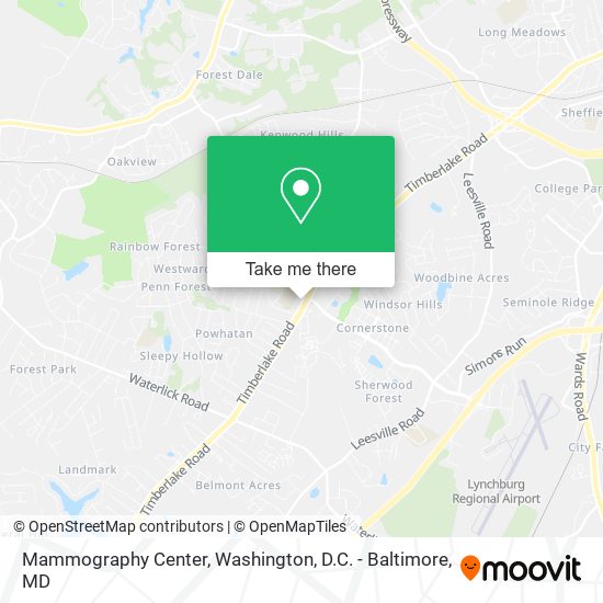 Mammography Center map