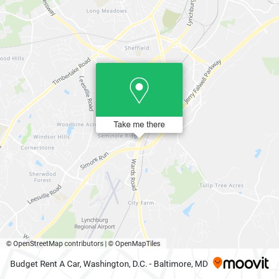 Budget Rent A Car map