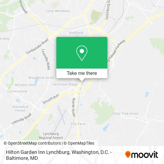 Mapa de Hilton Garden Inn Lynchburg