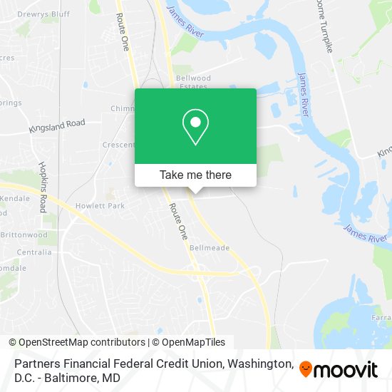 Partners Financial Federal Credit Union map