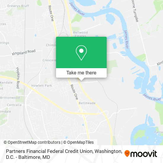 Partners Financial Federal Credit Union map