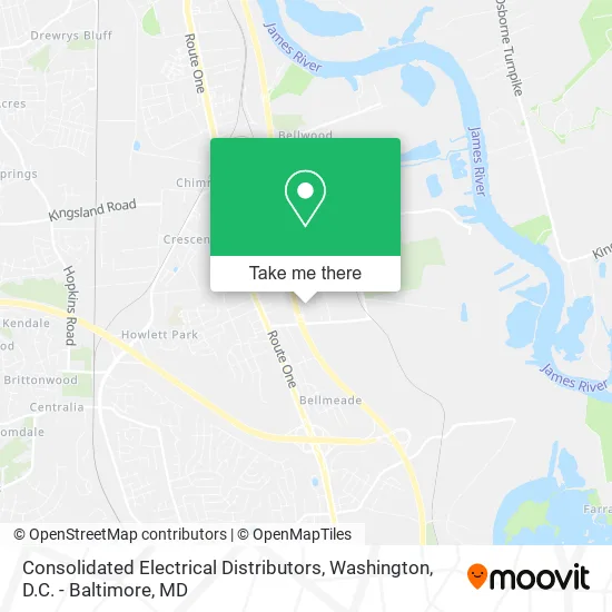 Consolidated Electrical Distributors map