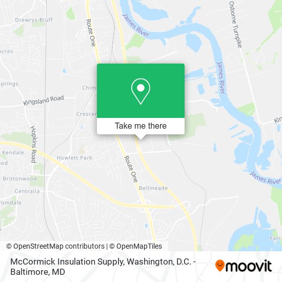 Mapa de McCormick Insulation Supply