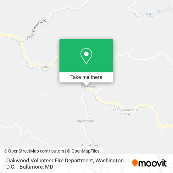 Oakwood Volunteer Fire Department map