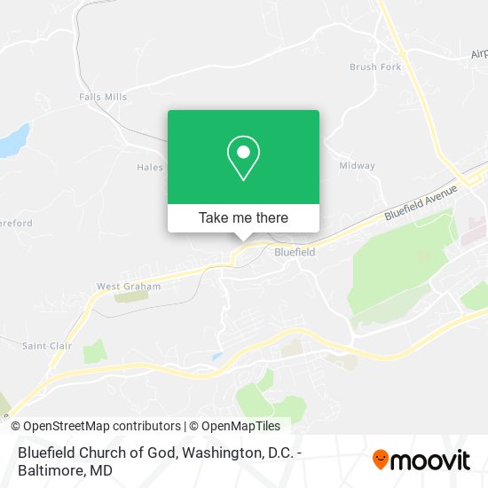 Bluefield Church of God map