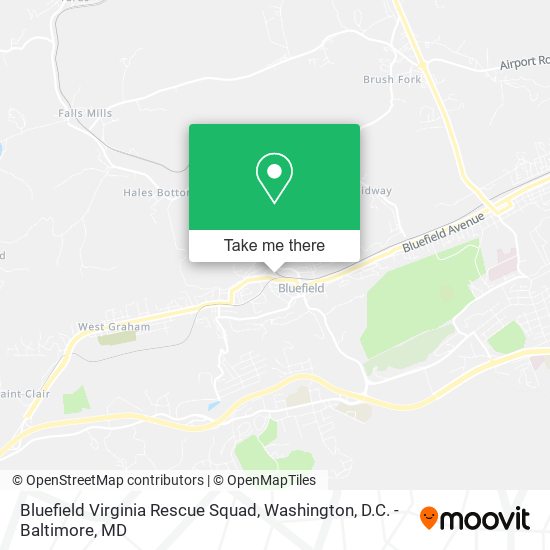 Mapa de Bluefield Virginia Rescue Squad