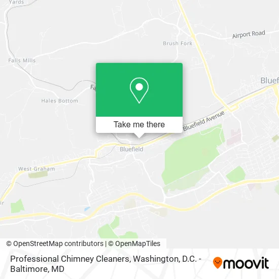 Professional Chimney Cleaners map