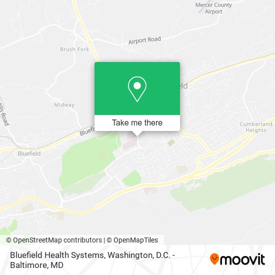 Mapa de Bluefield Health Systems