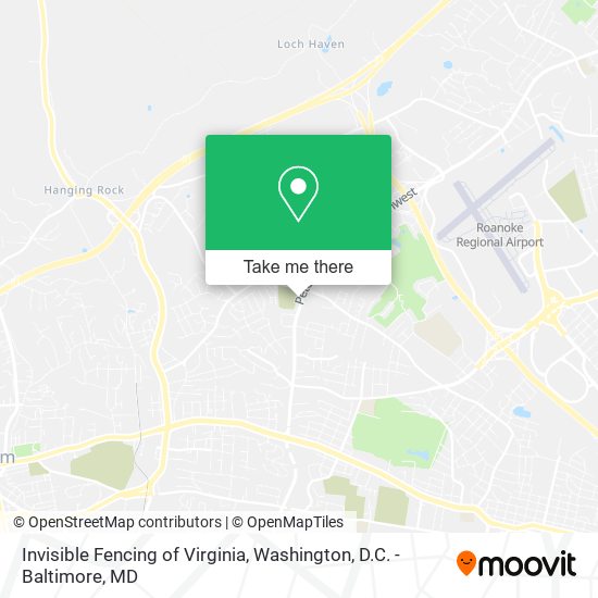 Mapa de Invisible Fencing of Virginia