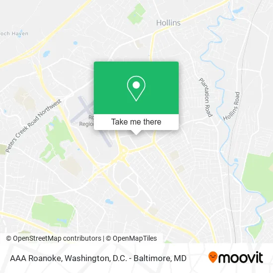 Mapa de AAA Roanoke