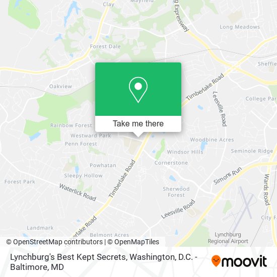 Lynchburg's Best Kept Secrets map