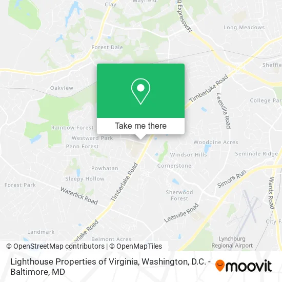 Lighthouse Properties of Virginia map