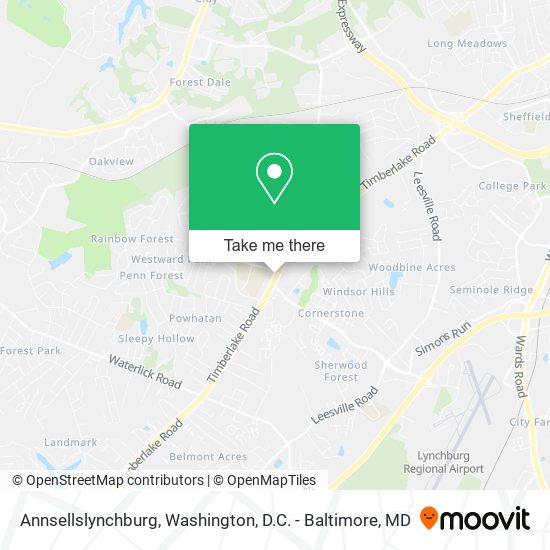 Annsellslynchburg map