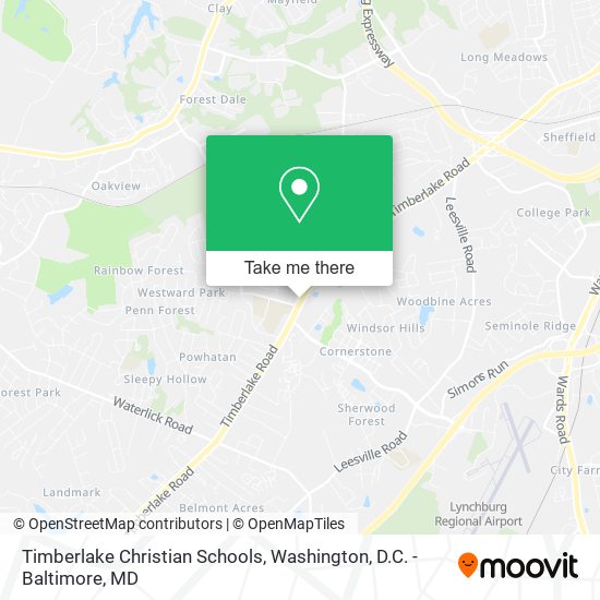 Mapa de Timberlake Christian Schools