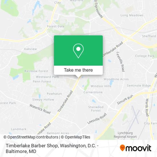 Timberlake Barber Shop map