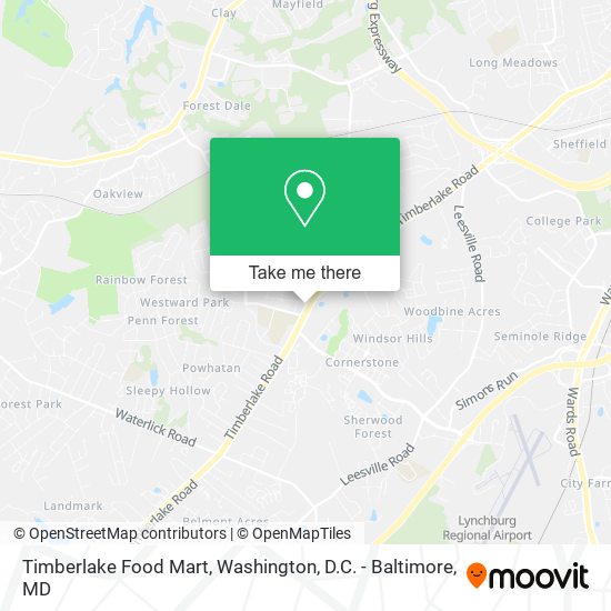 Mapa de Timberlake Food Mart