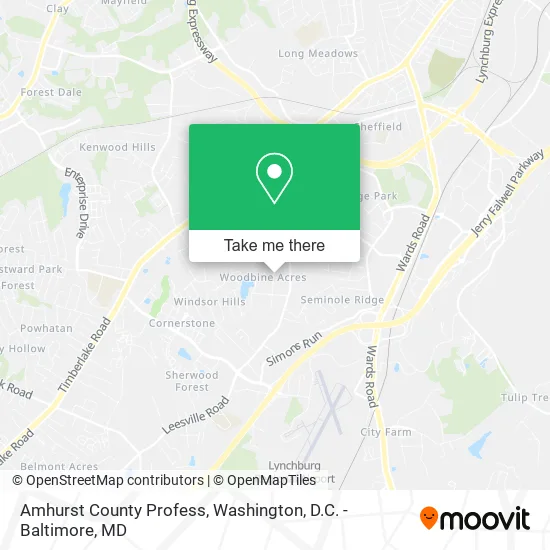 Amhurst County Profess map