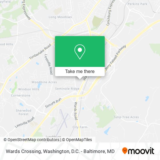 Wards Crossing map