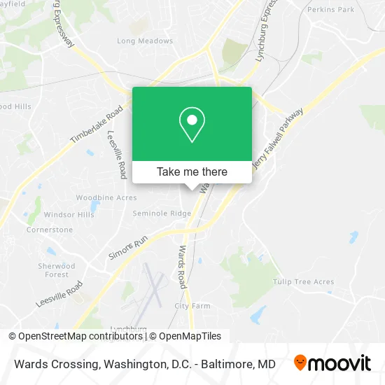 Wards Crossing map