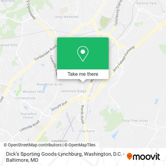 Mapa de Dick's Sporting Goods-Lynchburg