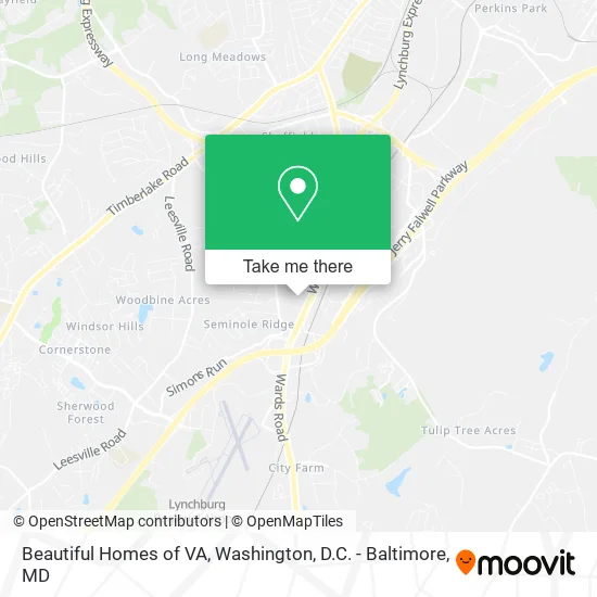 Beautiful Homes of VA map