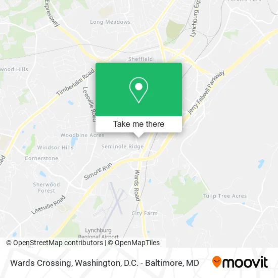 Wards Crossing map