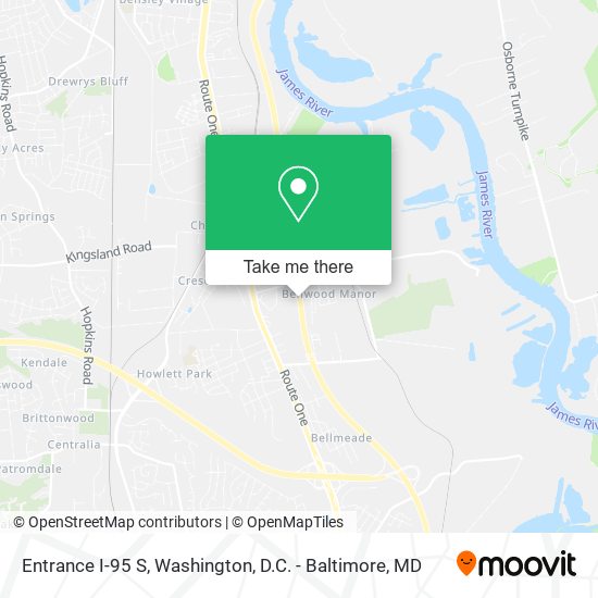 Mapa de Entrance I-95 S