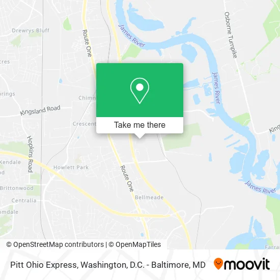 Pitt Ohio Express map
