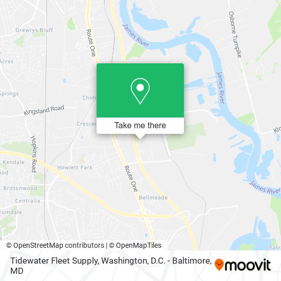 Tidewater Fleet Supply map
