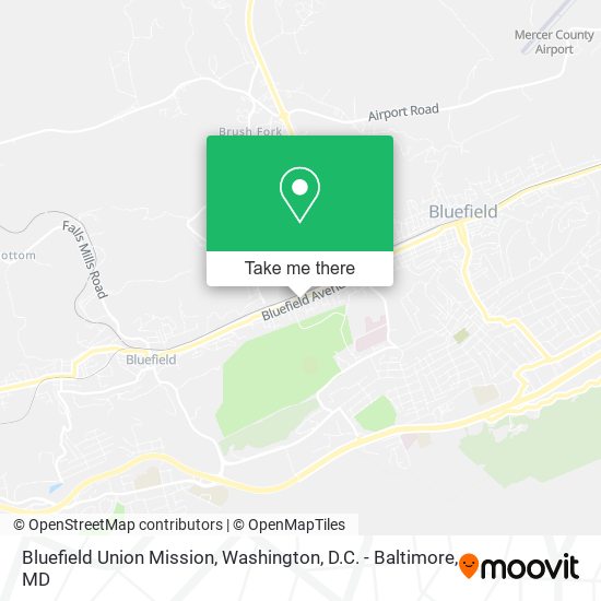 Bluefield Union Mission map