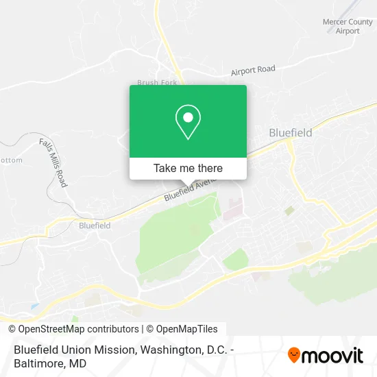 Bluefield Union Mission map