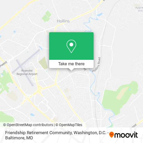 Friendship Retirement Community map