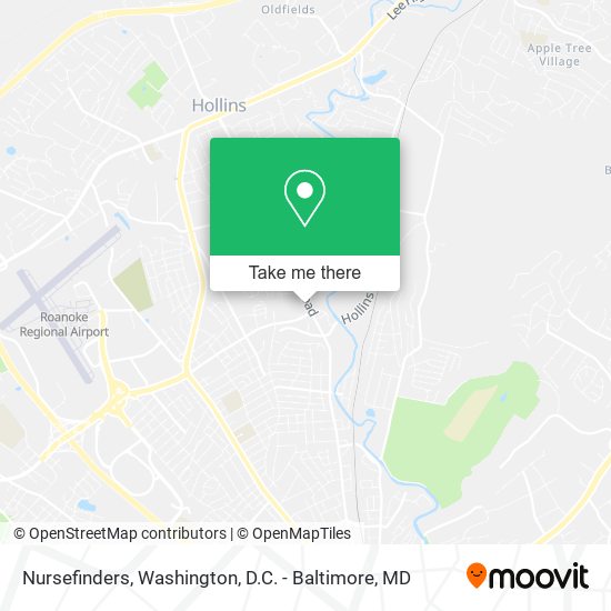 Nursefinders map