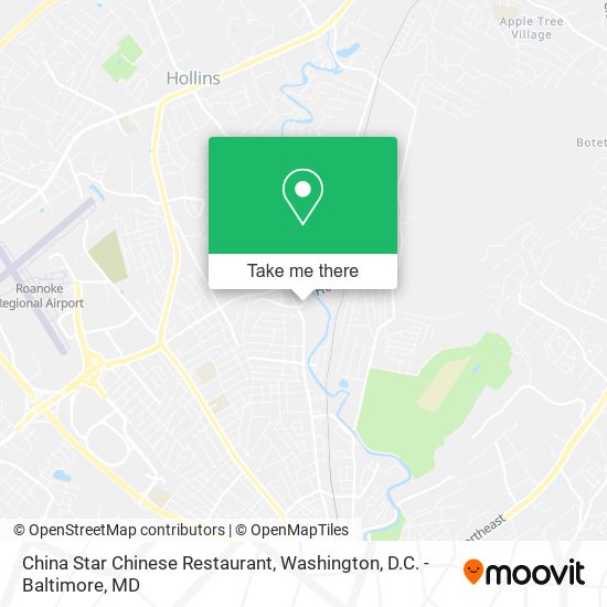 Mapa de China Star Chinese Restaurant