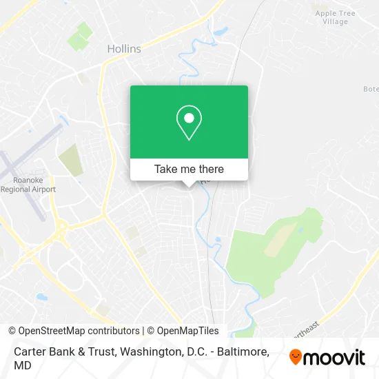 Carter Bank & Trust map